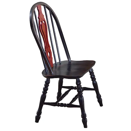 Sunset Keyhole Black Chair